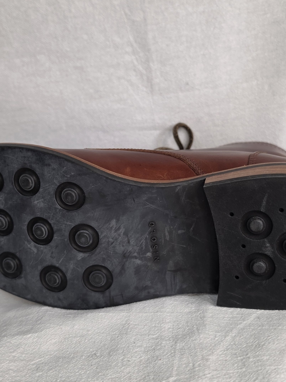 Nisolo Andres Everyday Boots Brandy Brown Leather Lace Up Mens 9 - Picture 8 of 13